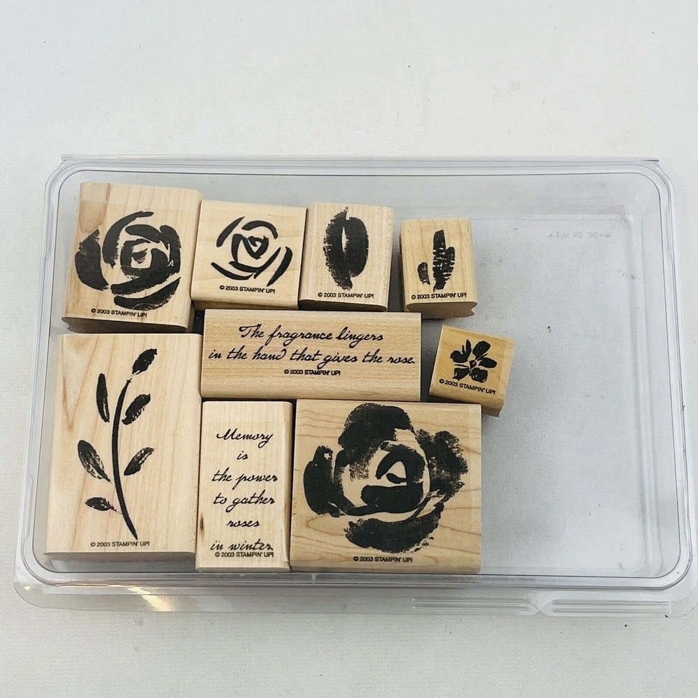 Stampin' Up Roses In Winter 9 Stamp Set Flower Two Step Stampin 2009